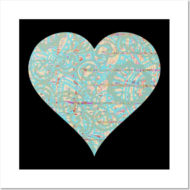 Ashram Heart, Heart Mask, Yoga Heart, Asian Heart, Persian Heart Wall Art by Style Conscious